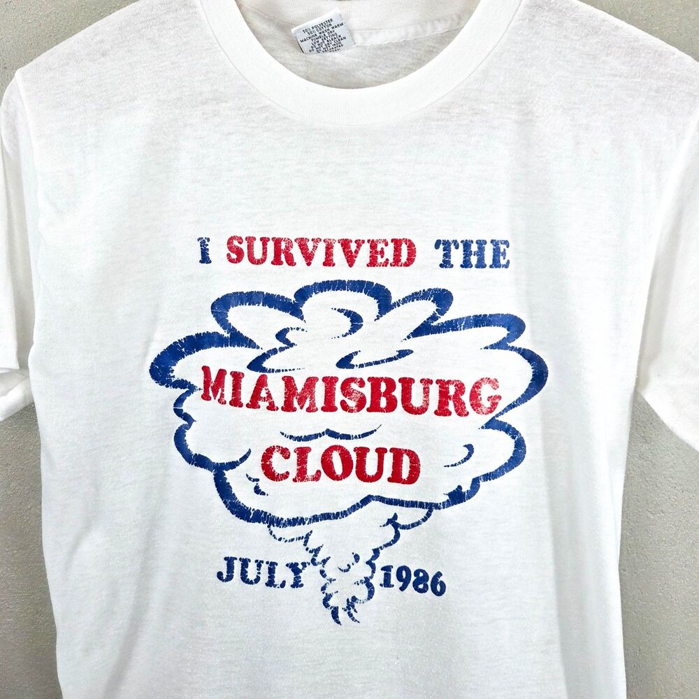 Vintage 1986 Miamisburg Cloud Ohio Disaster Signal Single Stitch T Shirt Sz L